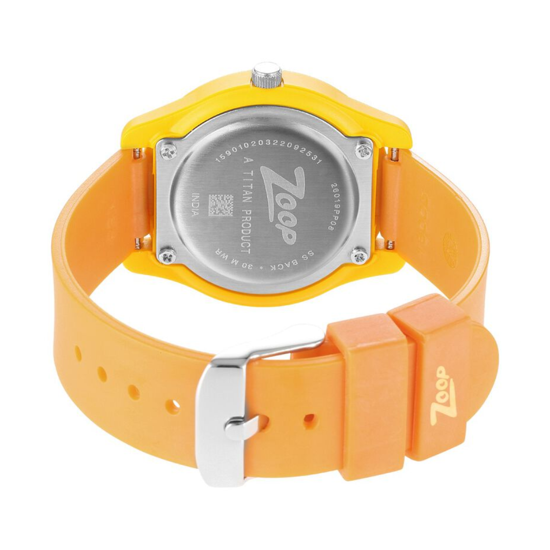Zoop Basic Orange Dial Plastic Strap for Kids 26019PP08 - KRISHNA WATCH COMPANY