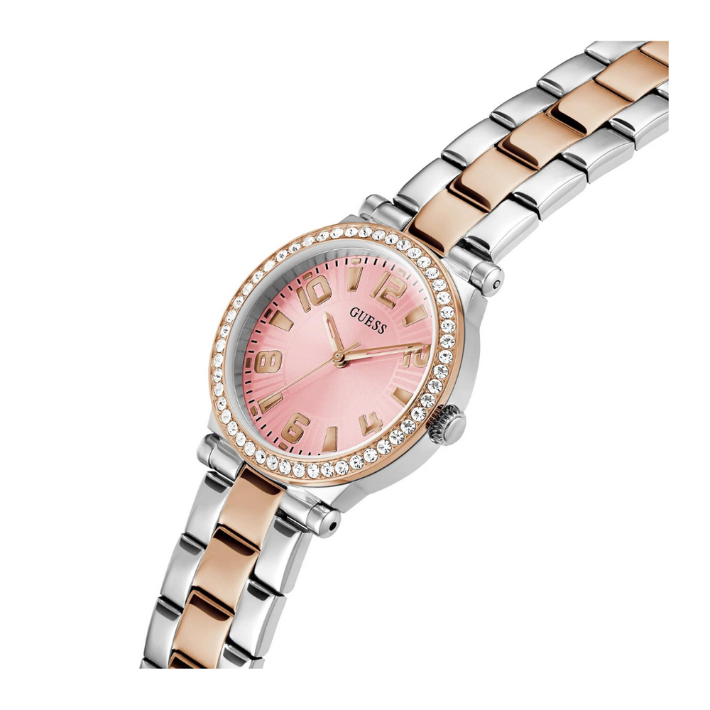Guess Women's Watch Silver & Rose Gold Tone Case Quartz GW0686L4 - KRISHNA WATCH COMPANY