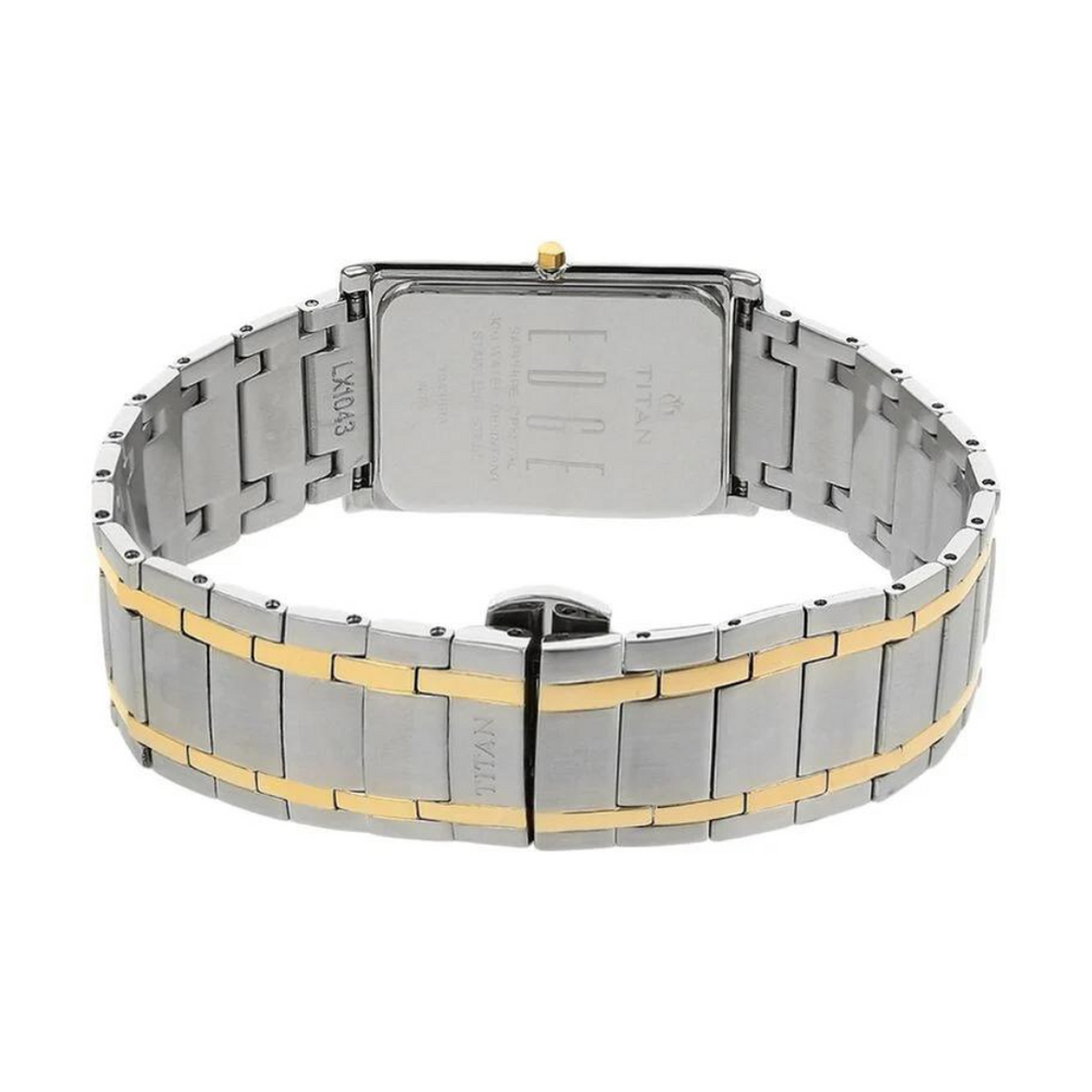 Titan Quartz Analog Champagne Dial Stainless Steel Strap Watch for Men 1043BM01 - KRISHNA WATCH COMPANY