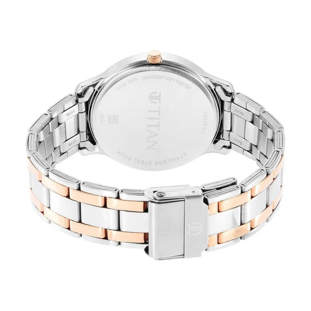 Titan Quartz Analog Green Dial Stainless Steel Strap Watch for Men 1825KM03 - KRISHNA WATCH COMPANY