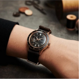 Seiko Presage Male Black Analog Leather Automatic Watch SSA426J1 - KRISHNA WATCH COMPANY