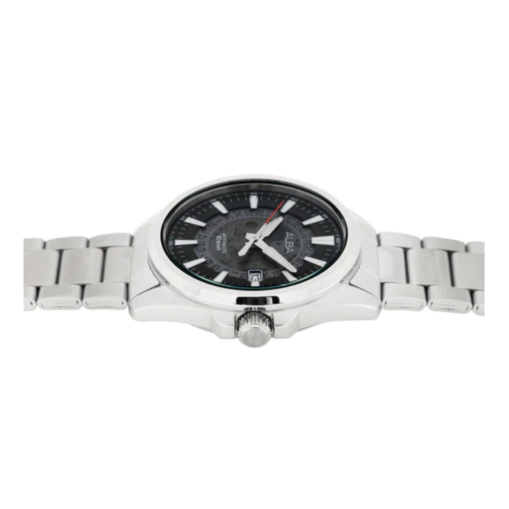 Alba Black Skeleton Dial Watch with White Hands AU4031X1 - KRISHNA WATCH COMPANY