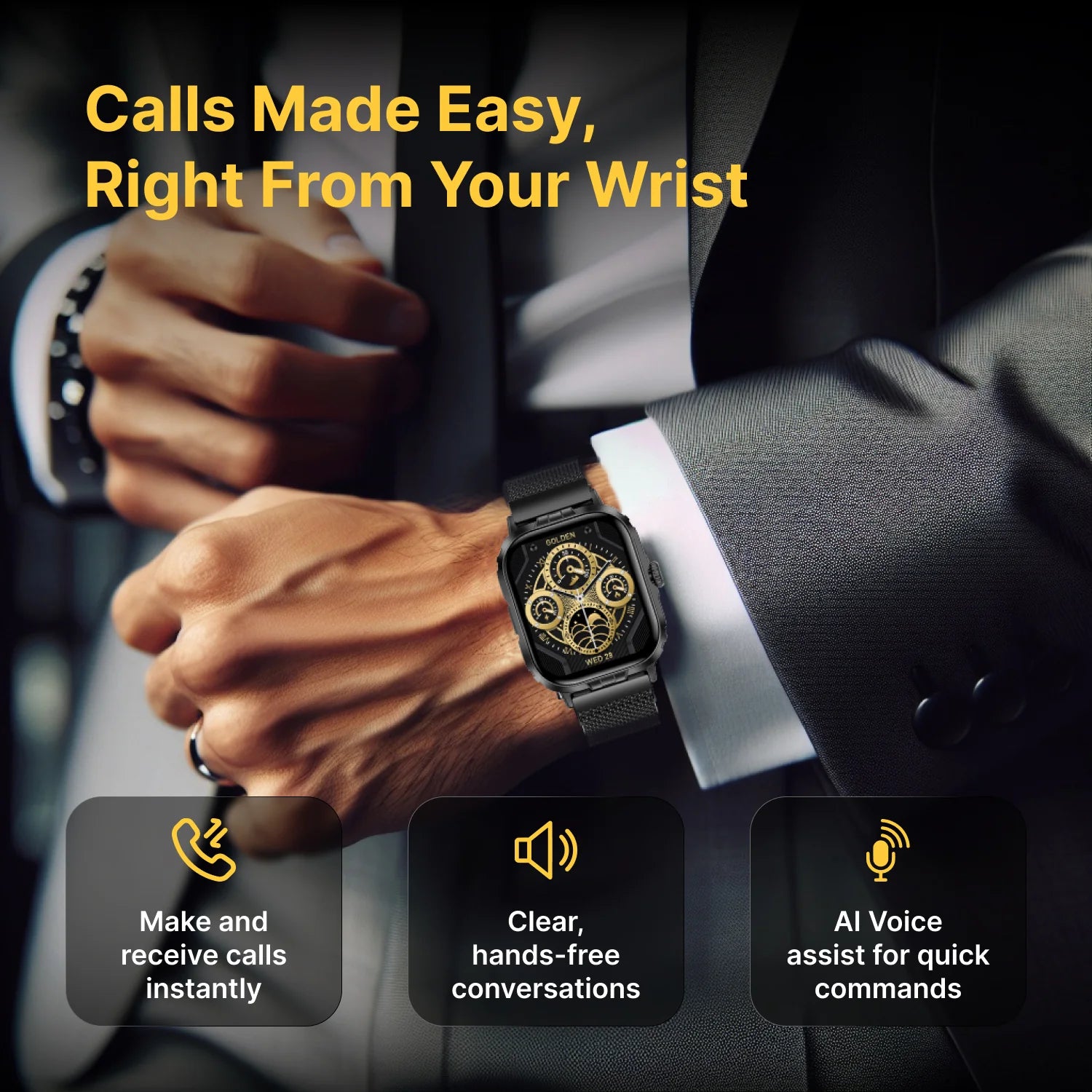 Timex iConnect Go+ 1.83"(4.64 cm) Display with Metallic Body and BT Calling Smartwatch For Unisex - TWIXW1002T - KRISHNA WATCH COMPANY