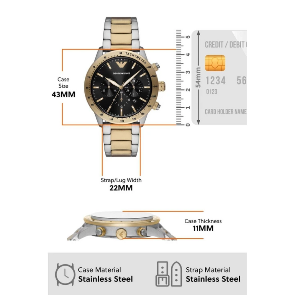 Emporio Armani Chronograph Watch for Men AR11521 - KRISHNA WATCH COMPANY