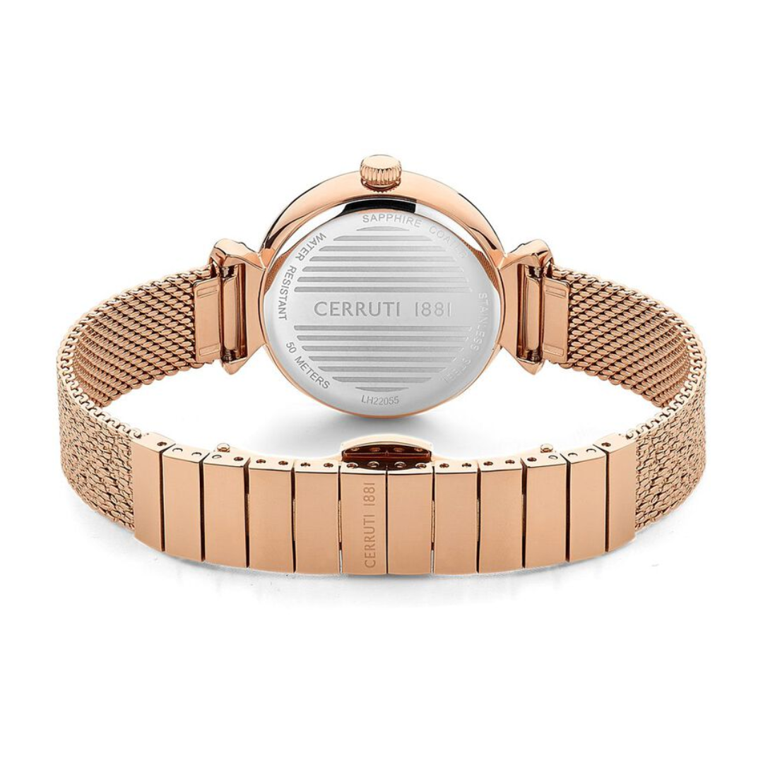 Cerruti 1881 Quartz Analog Grey Dial Stainless Steel Strap Watch for Women CECIWLH2205502W - KRISHNA WATCH COMPANY