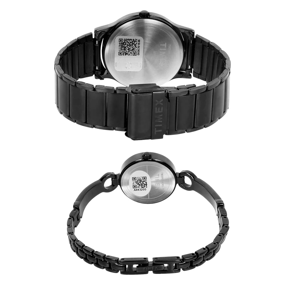 Timex Classics Pairs Black Dial Round Case Day Date/3 Hands Function Watch -TW00PR264 - KRISHNA WATCH COMPANY