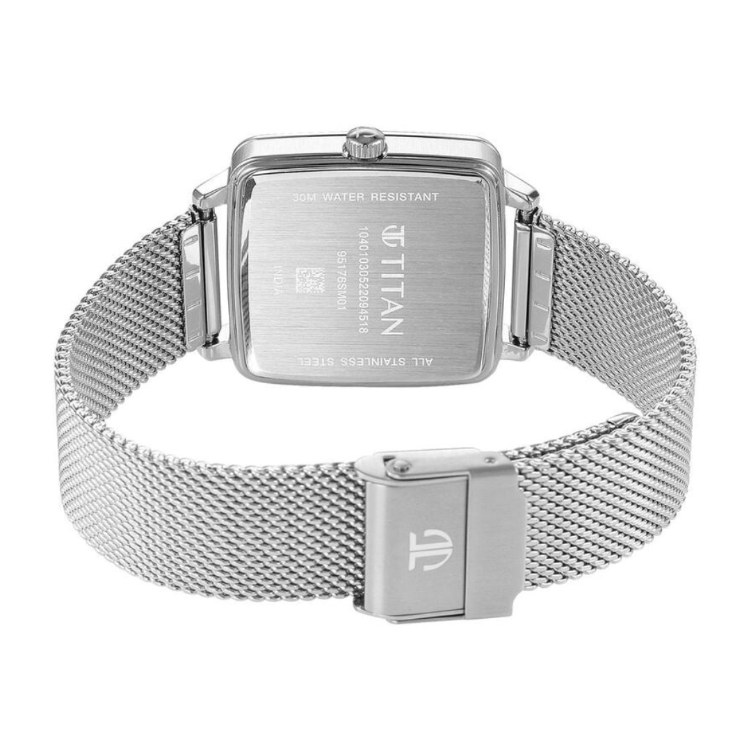 Titan Avant Garde Silver Dial Quartz watch for Women - 95176SM01 - KRISHNA WATCH COMPANY