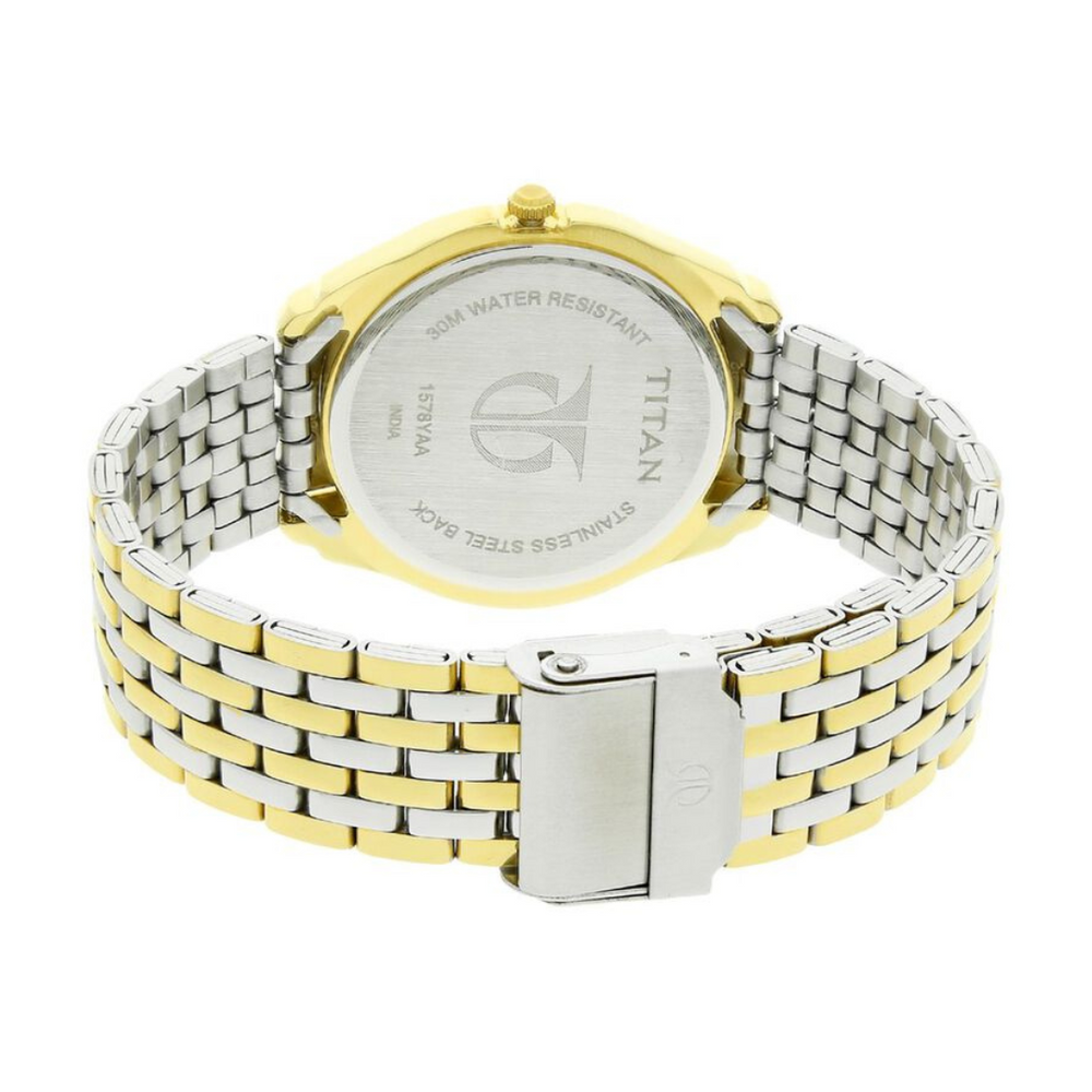 Titan Karishma Silver Dial Analog Stainless Steel Strap watch for Men 1578BM02 - KRISHNA WATCH COMPANY