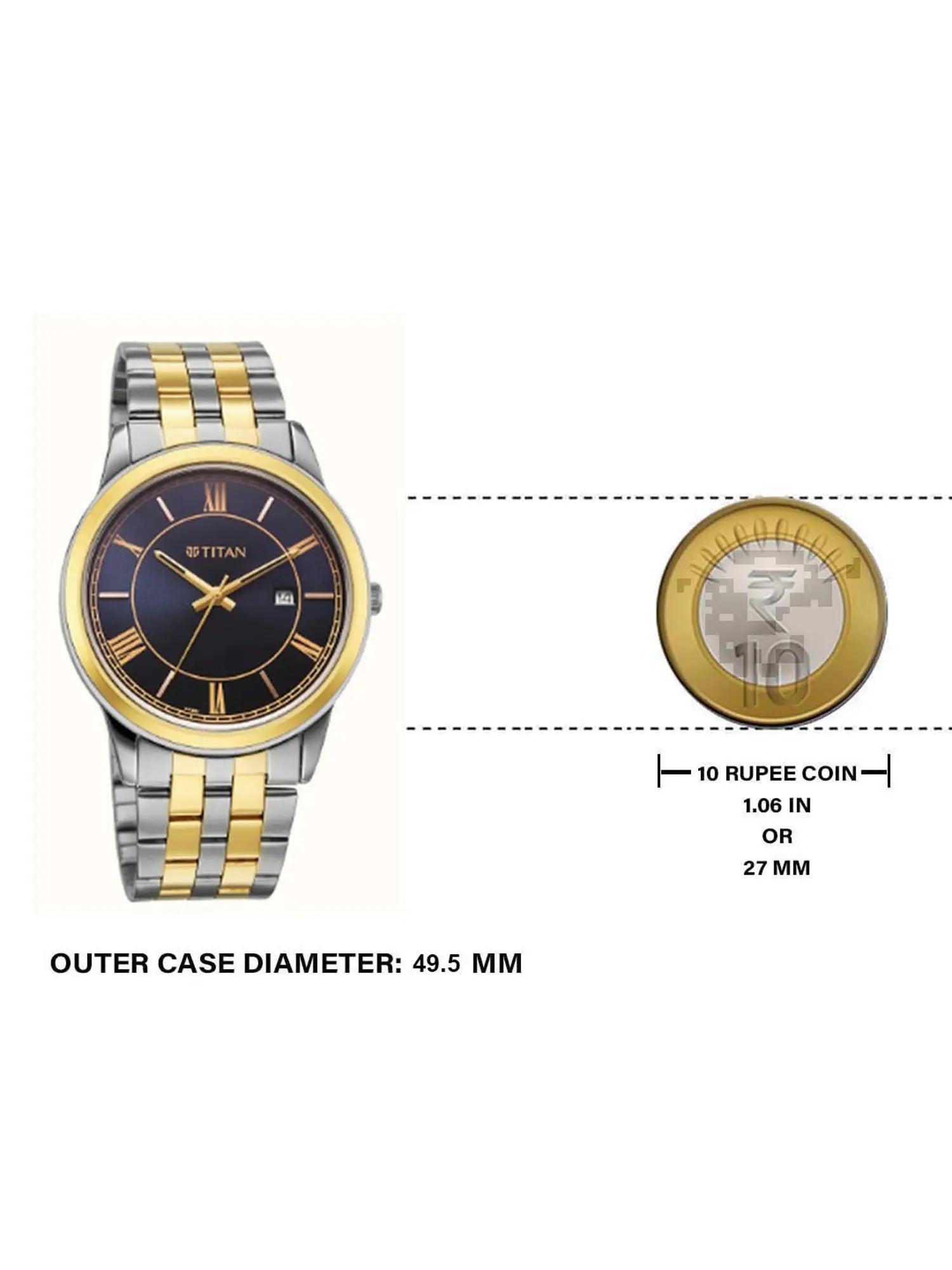 Titan Karishma Festive 3.0 Analog Watch For Men - 10060BM03 - KRISHNA WATCH COMPANY