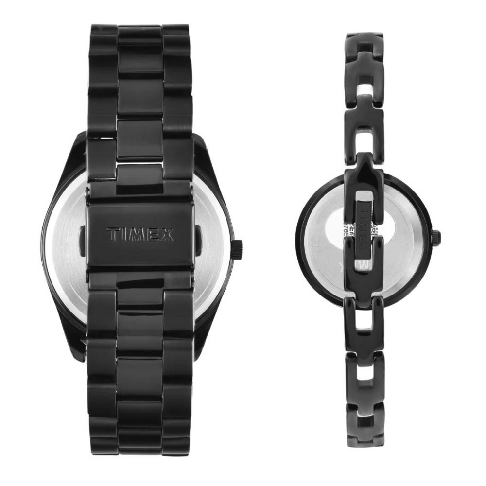 Timex Pairs Black Round Analog Dial Watch - TW00PR310 - KRISHNA WATCH COMPANY