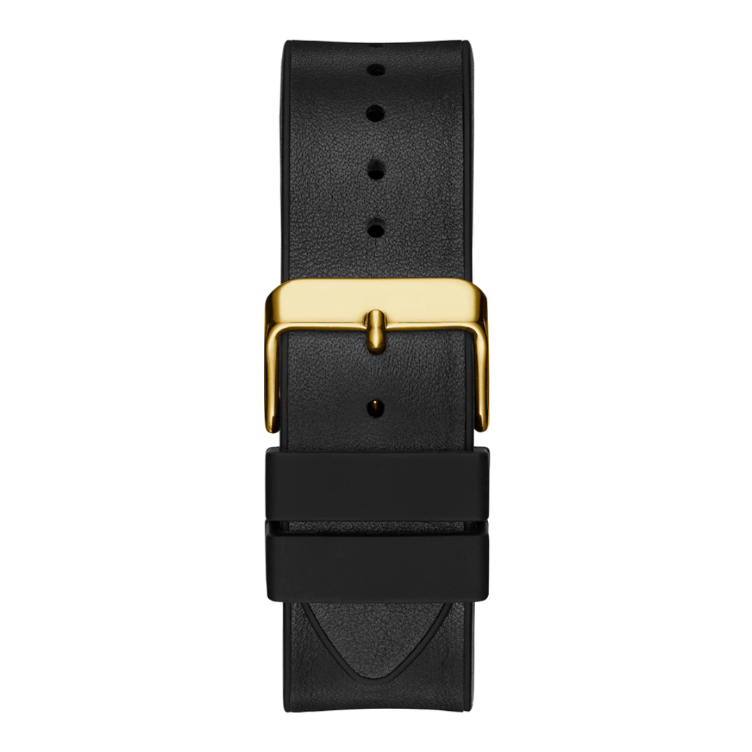 Guess Mens Black Gold Tone Multi-function Watch GW0202G1 - KRISHNA WATCH COMPANY