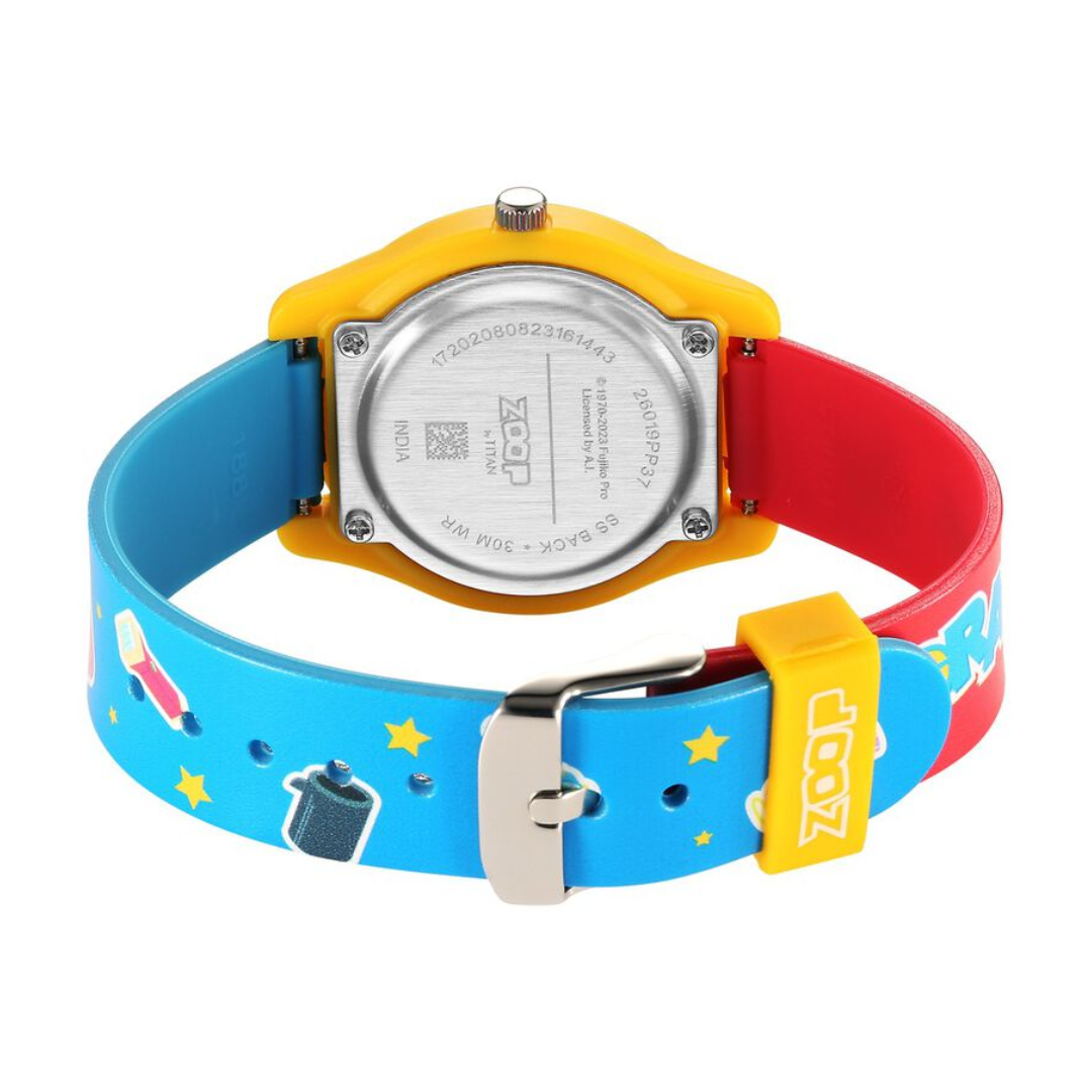 Zoop By Titan Doraemon Quartz Analog Blue Dial Polyurethane Strap Kids Watch - 26019PP37W - KRISHNA WATCH COMPANY