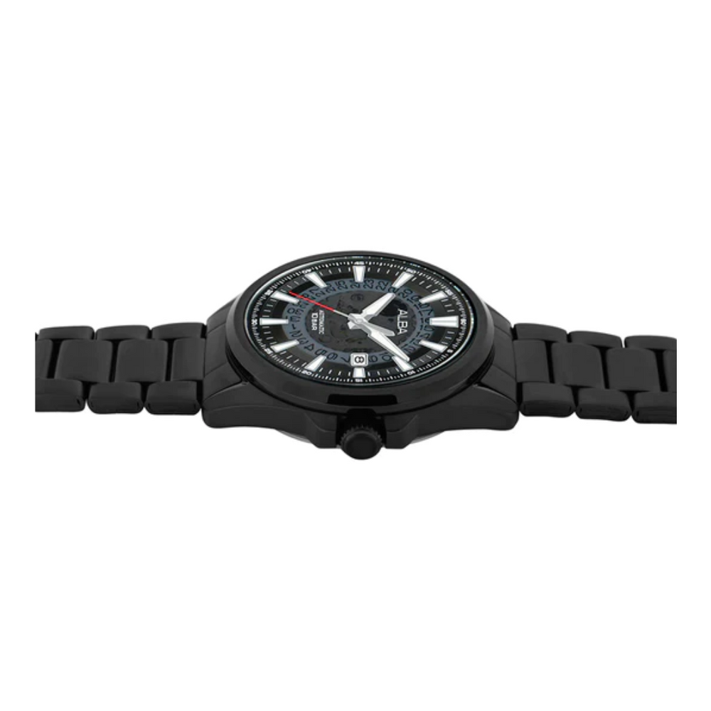 ALBA Black Skeleton Dial Watch - AU4025X1 - KRISHNA WATCH COMPANY