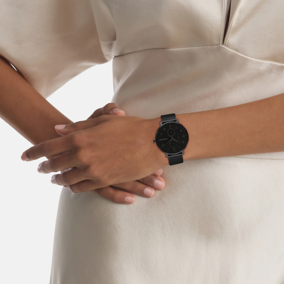 Calvin Klein Stun Unisex Black Analog Mesh Watch 25200401 - KRISHNA WATCH COMPANY