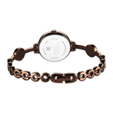 Titan Raga Viva Quartz Analog Rose Gold Dial Brown Metal Strap Watch for Women 2576QM01