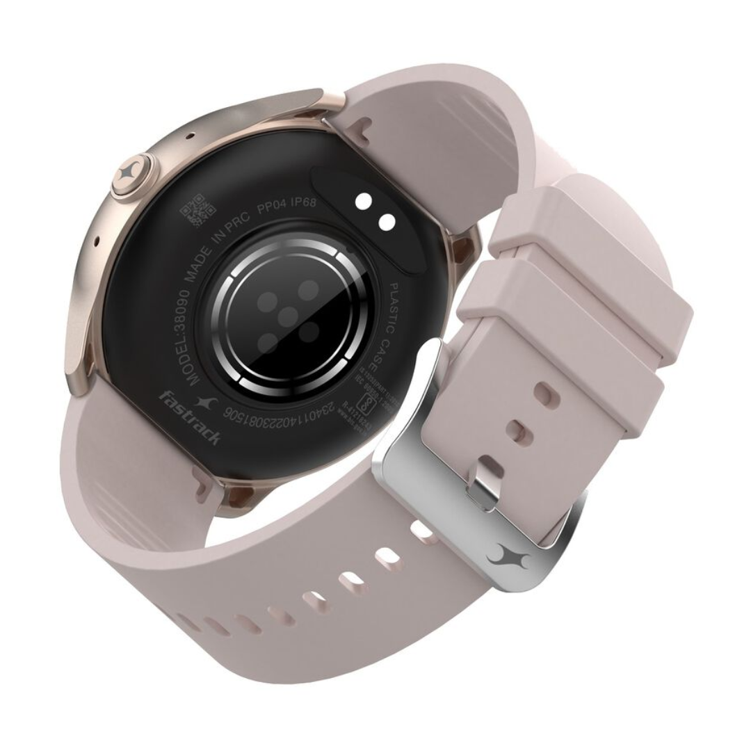 Fastrack Invoke Pro Smartwatch Pink - Enhanced Calling, Split-Screen Navigation, Water-Resistant 38094PP04