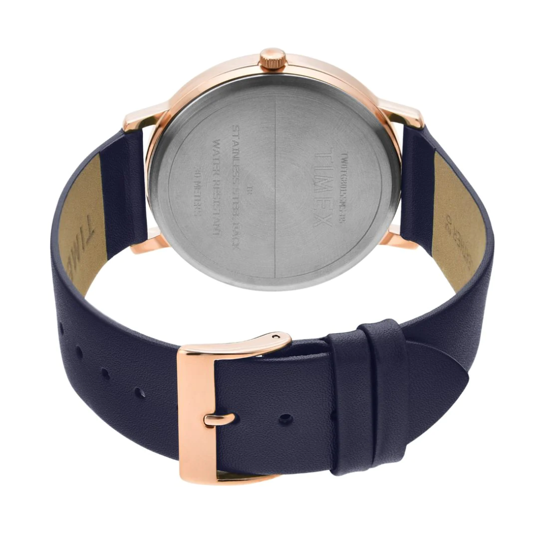 Timex Men Blue Round Analog Brass Dial Watch- TW0TG8015 - KRISHNA WATCH COMPANY