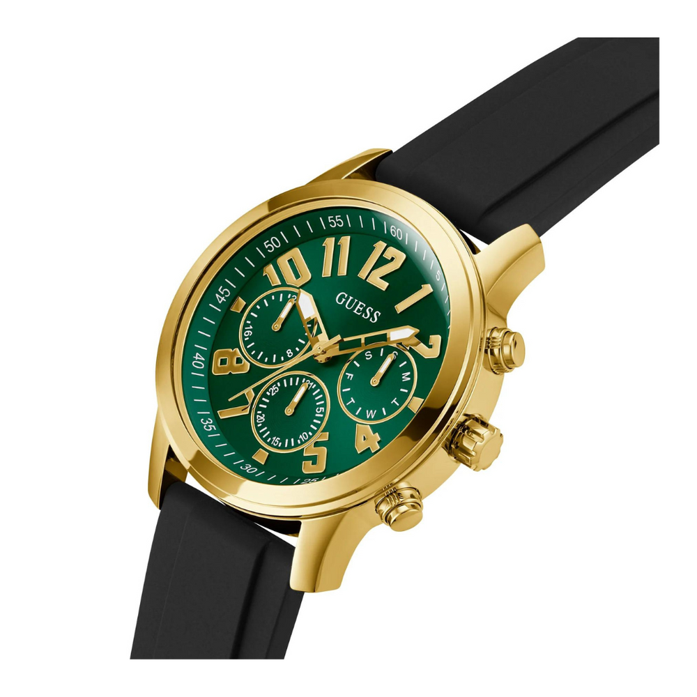 Guess Men's Watch Green Dial Gold Tone Case Quartz - GW0708G2 - KRISHNA WATCH COMPANY