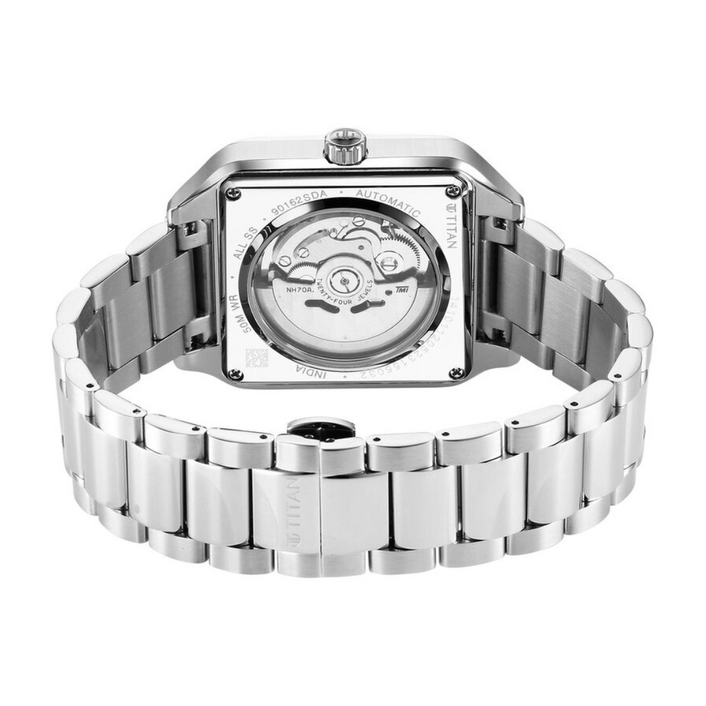 Titan Shaped Automatics Anthracite Dial Stainless Steel Strap for Men NS90162SM01 - KRISHNA WATCH COMPANY