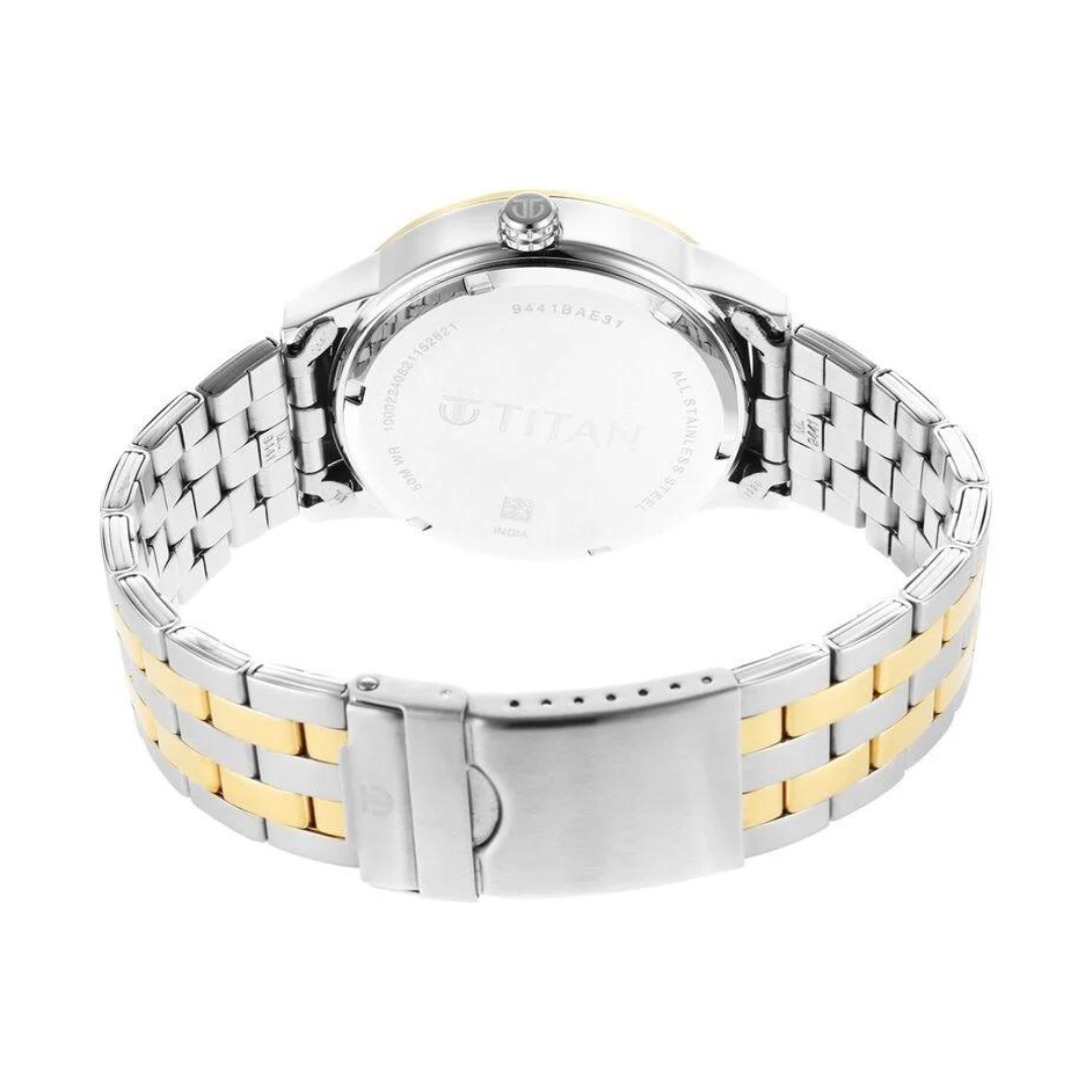 Titan Regalia Opulent Black Dial Quartz Multifunction Watch for Men - 9441BM02