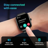 Timex iConnect Calling Ace 1.83 inches (4.64 cm) Display with Functional Crown and BT Calling Smartwatch For Unisex - TWIXW1100T