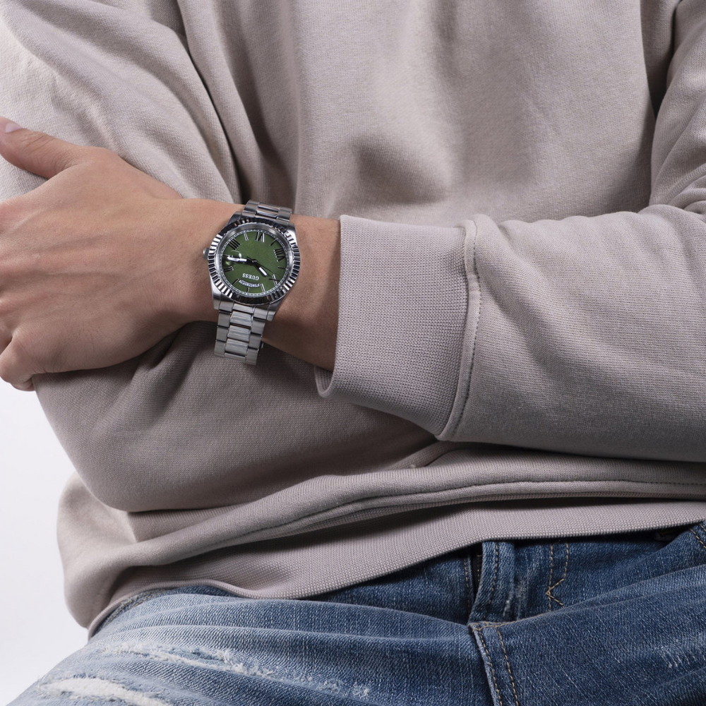 Guess Men's Watch Green Dial Silver Tone Case Quartz GW0265G10 - KRISHNA WATCH COMPANY
