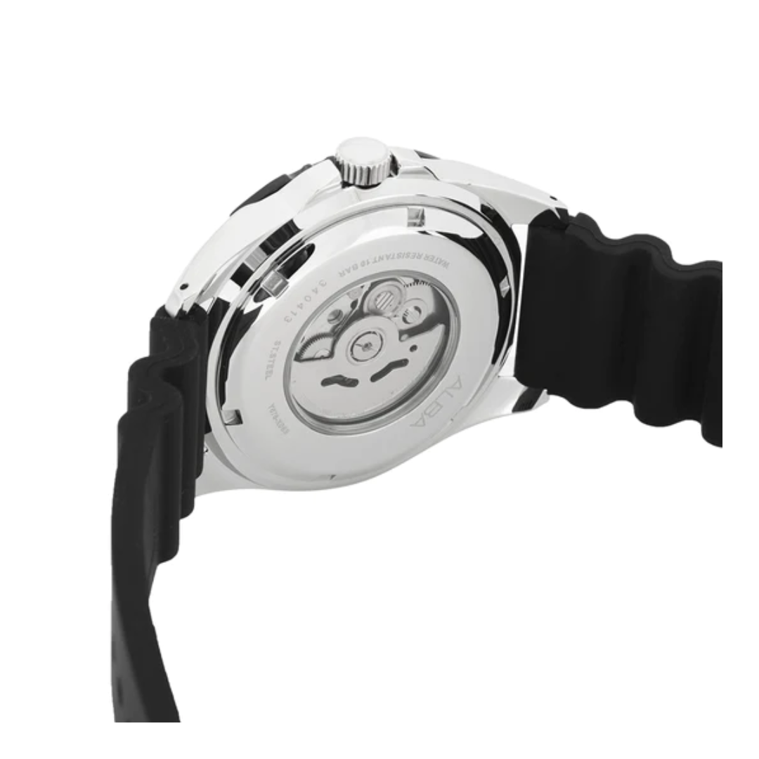 Alba Deep Blue With Silicone Strap Mechanical AL4493X1 - KRISHNA WATCH COMPANY