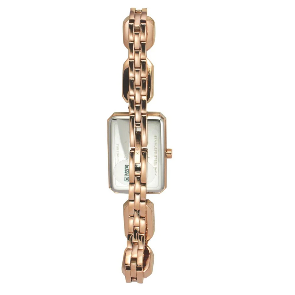 Timex Fria Women's Blue Dial Rectangular Case 2 Hands Function Watch TWEL16900 - KRISHNA WATCH COMPANY