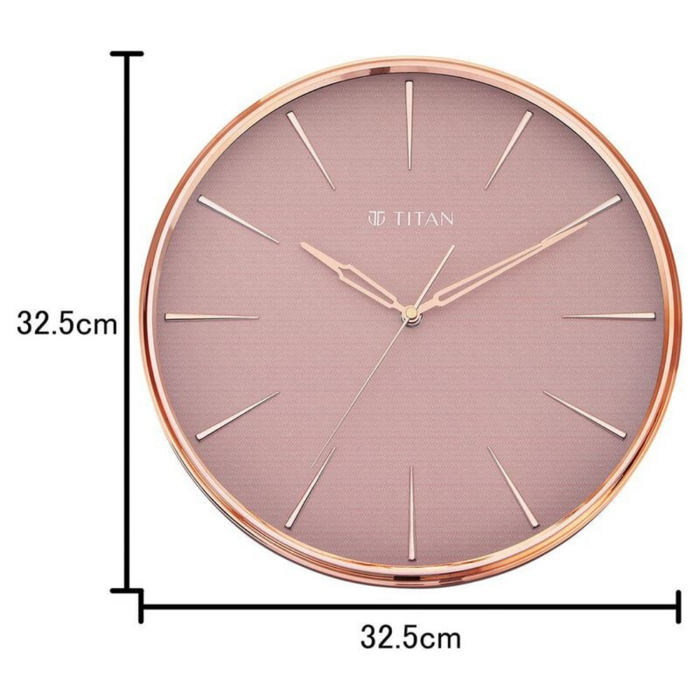TITAN Contemporary Rustic Pink Wall Clock - W0013PA03 - KRISHNA WATCH COMPANY