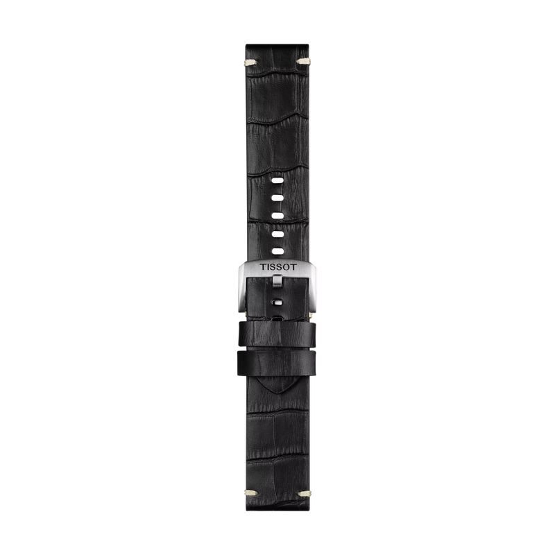 Tissot Official Black Leather Strap Lugs 22 mm - T852.046.775 - KRISHNA WATCH COMPANY