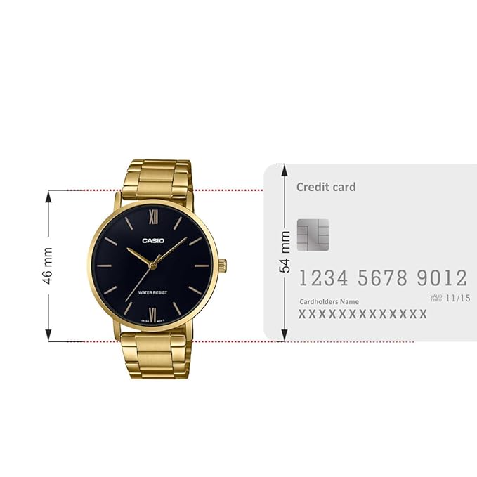 CASIO ENTICER Gold Analog - Men's Watch MTP-VT01G-1BUDF - A1777 - KRISHNA WATCH COMPANY