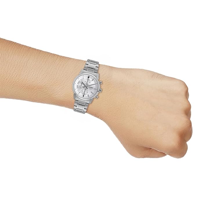 CASIO Enticer Silver Dial Analog Watch MEN MTP-E510D-7AVDF - A2305 - KRISHNA WATCH COMPANY