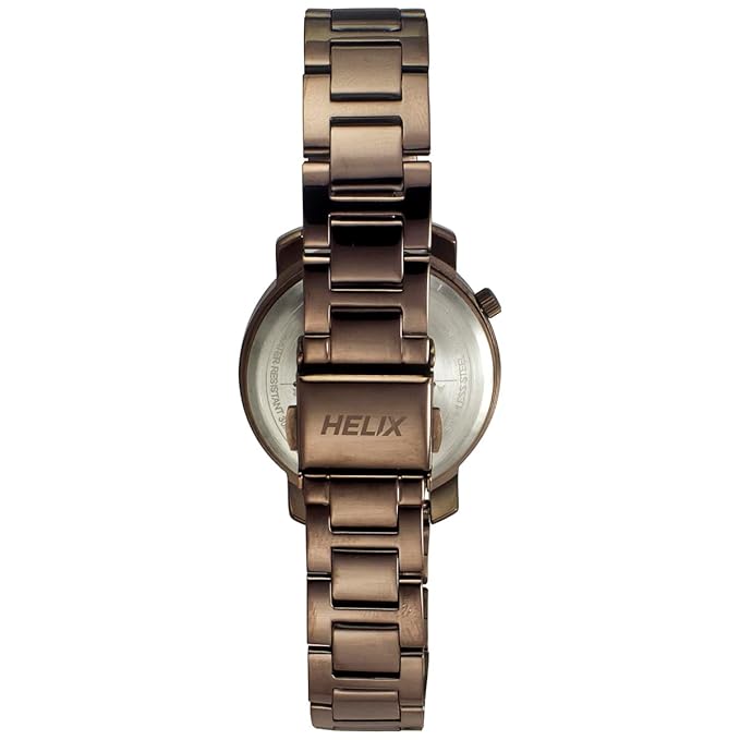 Helix By Timex Brown Round Dial Analog Stainless Steel Women Watch - TW032HL42 - KRISHNA WATCH COMPANY