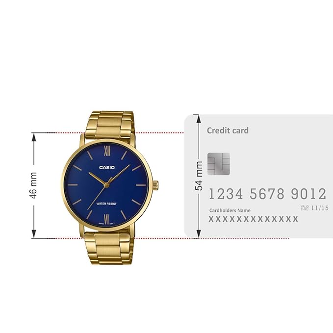 Gold Analog - Men's Watch ENTICER MTP-VT01G-2BUDF (A1778) - KRISHNA WATCH COMPANY