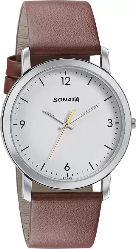 Sonata Quartz Analog White Dial Watch for Men nr99701sl01 / 99701sl01 - KRISHNA WATCH COMPANY