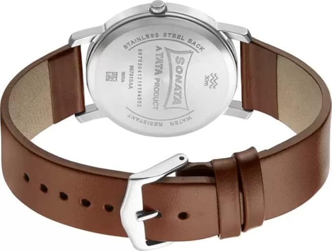 Sonata Quartz Analog White Dial Watch for Men nr99701sl01 / 99701sl01 - KRISHNA WATCH COMPANY
