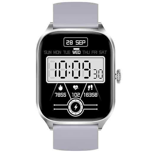 TIMEX iConnect Calling+ 2.01” TFT Display with 240x296 Pixel Resolution|Functional Crown|Bluetooth Calling|AI Voice Assist|100+ Sports Modes|100+ Watchfaces|Upto7 Days Battery(Normal Usage)-TWIXW502T - KRISHNA WATCH COMPANY