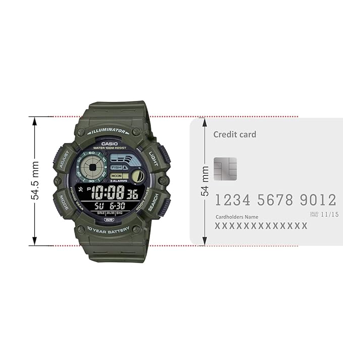 Casio Men's Black Digital Resin Watch Youth WS-1500H-3BVDF - D350 - KRISHNA WATCH COMPANY