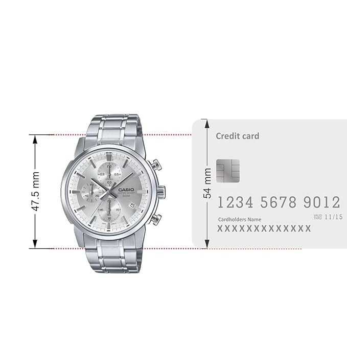 CASIO Enticer Silver Dial Analog Watch MEN MTP-E510D-7AVDF - A2305 - KRISHNA WATCH COMPANY