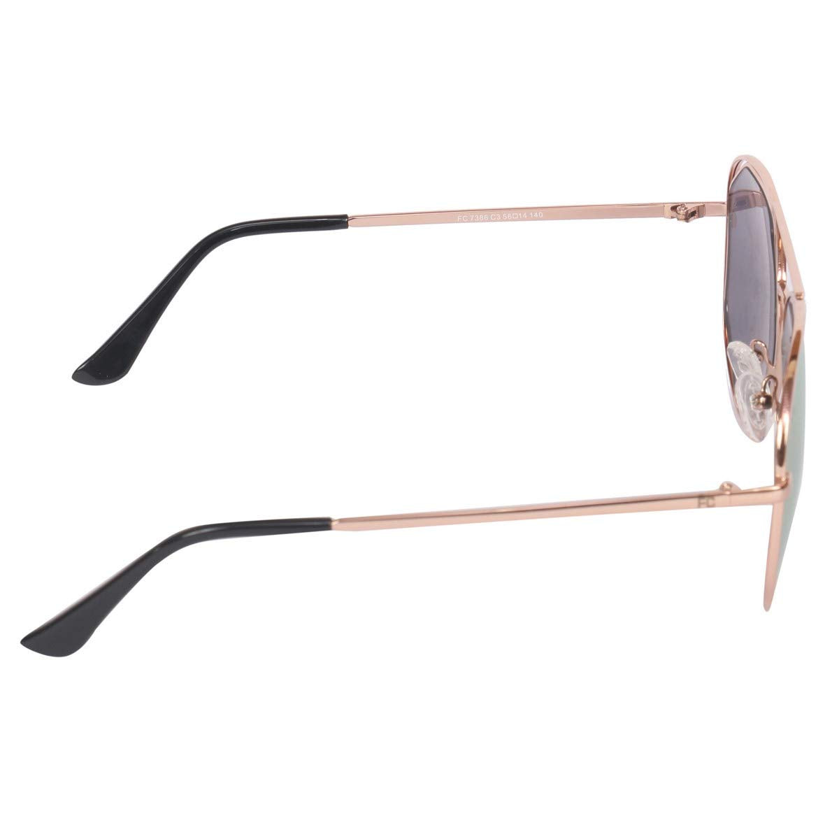 FCUK Mirrored Aviator Unisex Sunglasses - FC 7386 C3 S