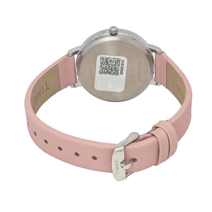 TIMEX Leather Women Pink Round Dial Analog Watch - Twel15816 - KRISHNA WATCH COMPANY