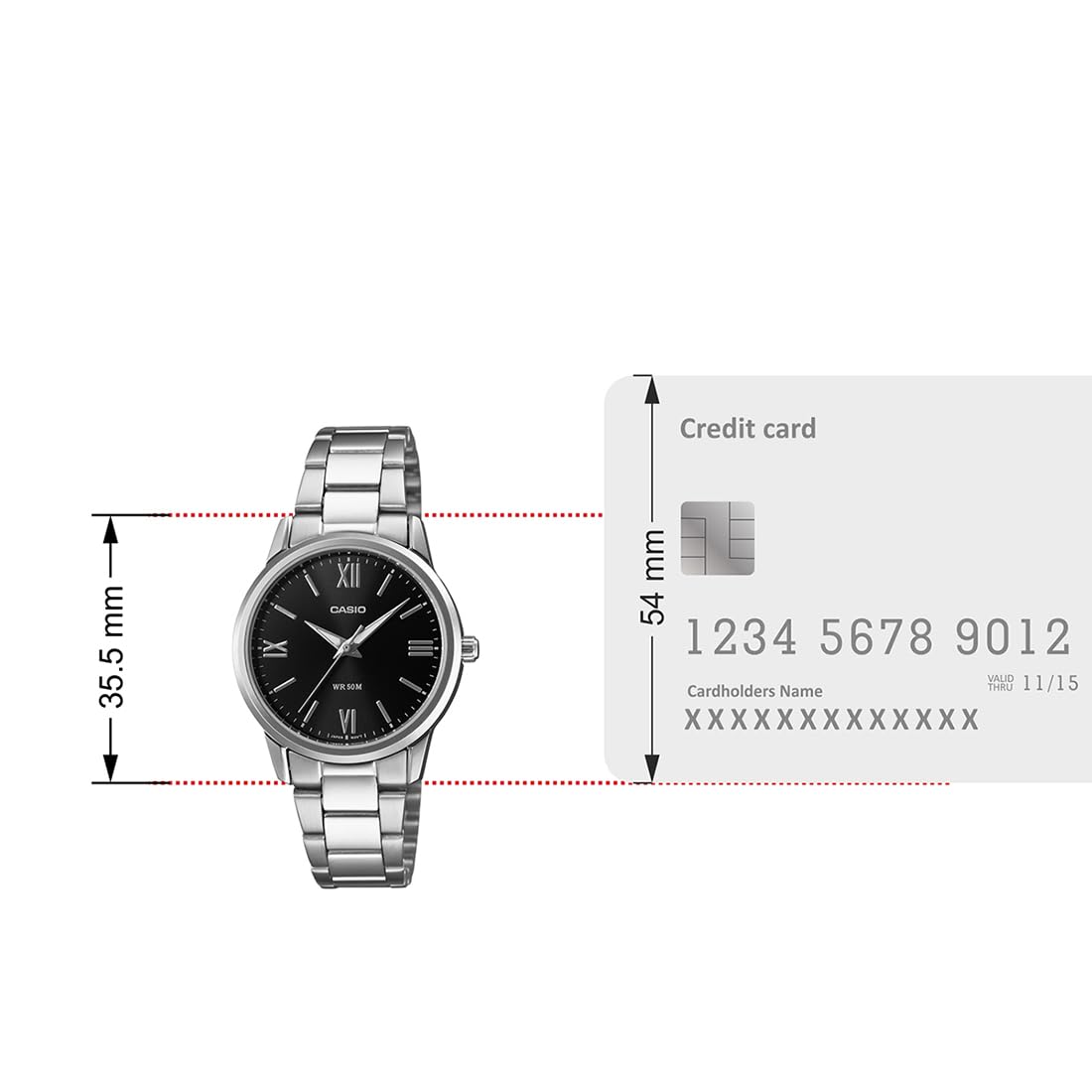 Casio Enticer Ladies LTP-1303DD-1AVDF - A2475 - KRISHNA WATCH COMPANY
