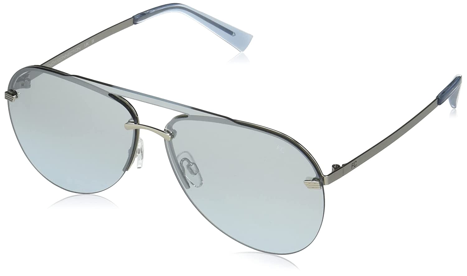 French Connection Men's Aviator sunglasses Silver Frame FC 7566 C2 - KRISHNA WATCH COMPANY