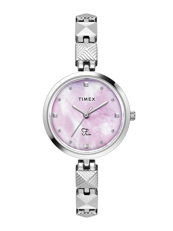 Timex Fria Round 30mm Pink Dial Analog Women Watch - TWEL18307 - KRISHNA WATCH COMPANY