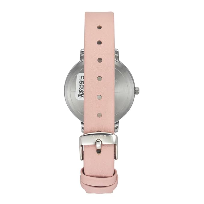 TIMEX Leather Women Pink Round Dial Analog Watch - Twel15816 - KRISHNA WATCH COMPANY