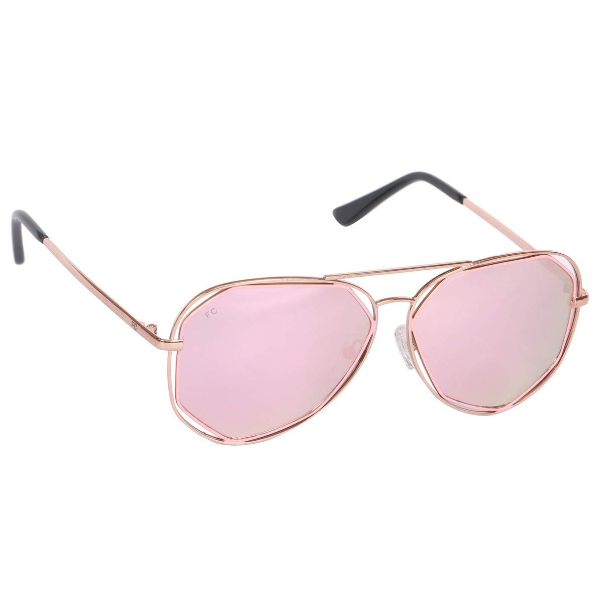 FCUK Mirrored Aviator Unisex Sunglasses - FC 7386 C3 S
