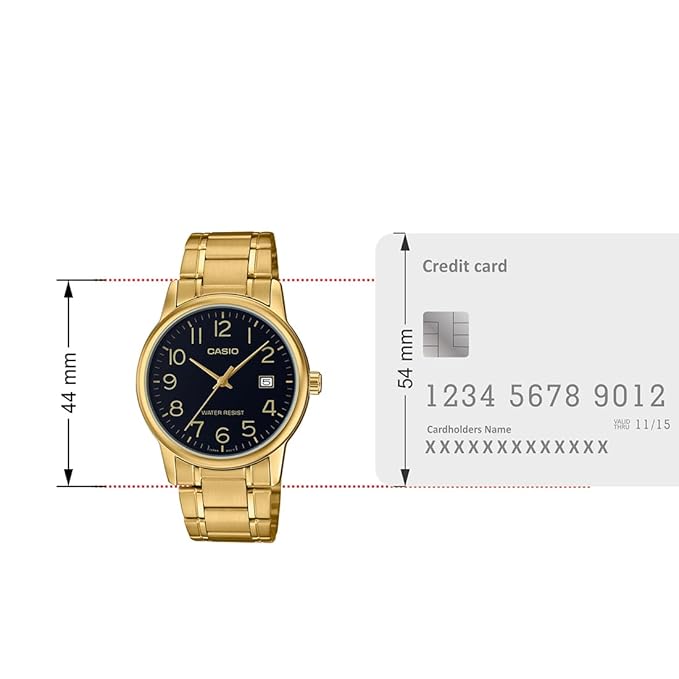 Casio Enticer Men Analog Black Dial Men MTP-V002G-1BUDF - A2311 - KRISHNA WATCH COMPANY