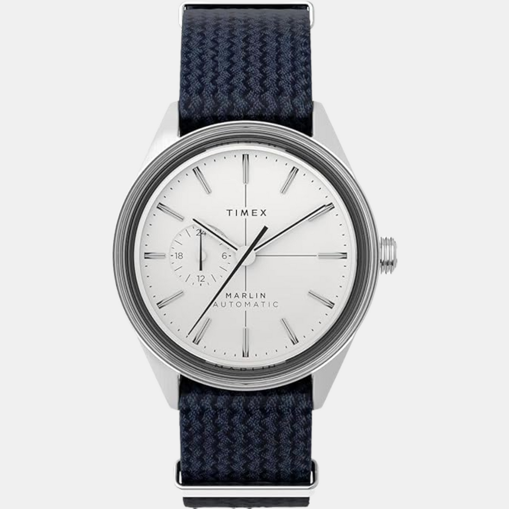 Timex Marlin Jet Automatic 38mm Fabric Strap Watch TW2V72300U9 - KRISHNA WATCH COMPANY