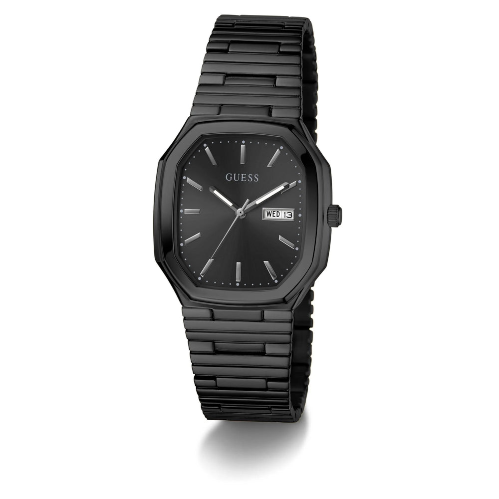 Guess Oliver Black Rectangle Quartz Men Watch - GW0978G4 - KRISHNA WATCH COMPANY