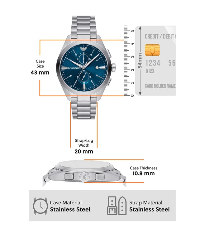 EMPORIO ARMANI Chronograph Watch for Men AR11541 - KRISHNA WATCH COMPANY